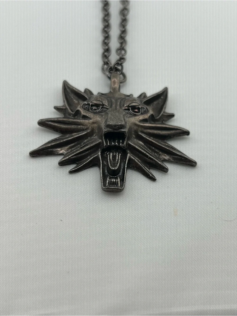 🎁wolf head Fashion Jewelry Dark Gunmetal Chain Necklace